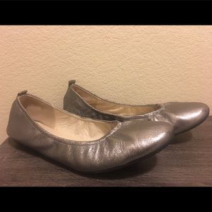 Metallic Silver Ballet Flats